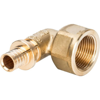 Угольник-переходник STOUT с внутренней резьбой 16xG 3/4 для труб из сшитого полиэтилена аксиальный, SFA-0006-001634