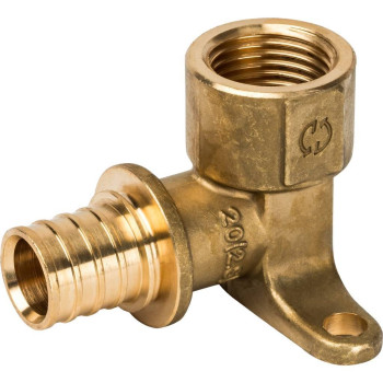 Угольник STOUT настенный с креплением 20xRp 1/2 для труб из сшитого полиэтилена аксиальный, SFA-0009-002012