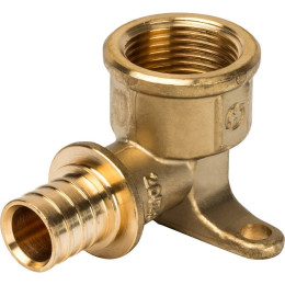 Угольник STOUT настенный с креплением 20xRp 3/4 для труб из сшитого полиэтилена аксиальный, SFA-0009-002034