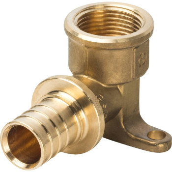 Угольник STOUT настенный с креплением 25xRp 3/4 для труб из сшитого полиэтилена аксиальный, SFA-0009-002534