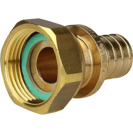 Переходник STOUT с накидной гайкой 20xG 3/4 для труб из сшитого полиэтилена аксиальный, SFA-0019-002034