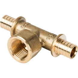 Тройник-переходник STOUT с внутренней резьбой 16xR 1/2 для труб из сшитого полиэтилена аксиальный, SFA-0028-001612