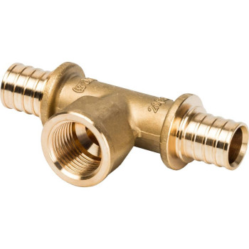 Тройник-переходник STOUT с внутренней резьбой 20xR 1/2 для труб из сшитого полиэтилена аксиальный, SFA-0028-002012