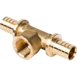 Тройник-переходник STOUT с внутренней резьбой 25xR 3/4 для труб из сшитого полиэтилена аксиальный, SFA-0028-002534