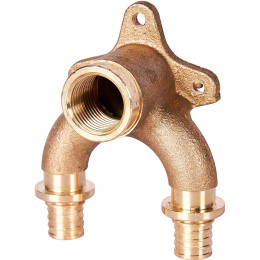 Проточный настенный угольник STOUT 16x1/2 бронзовый для труб из сшитого полиэтилена (340034G041622B), SFA-0040-001612