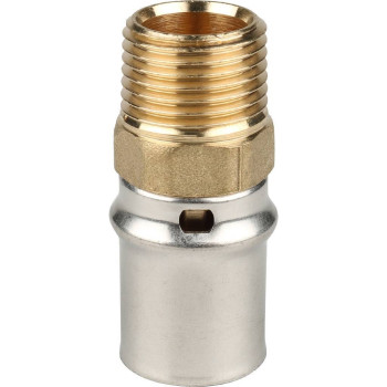 Переходник STOUT с наружной резьбой 1/2 х20 для металлопластиковых труб прессовой, SFP-0001-001220