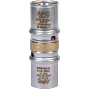 Муфта STOUT соединительная равнопроходная 20х20 для металлопластиковых труб прессовой, SFP-0003-002020