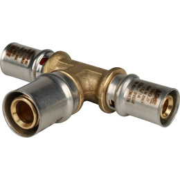 Тройник переходной STOUT 16x20x16 для металлопластиковых труб прессовой, SFP-0005-162016