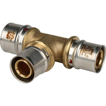 Тройник переходной STOUT 32х26х26 для металлопластиковых труб прессовой, SFP-0005-322626