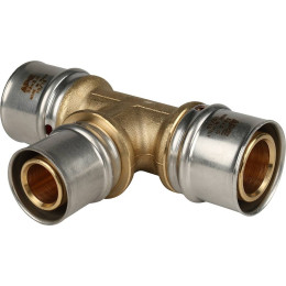 Тройник переходной STOUT 32х26х32 для металлопластиковых труб прессовой, SFP-0005-322632