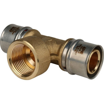 Тройник-переходник STOUT с внутренней резьбой 32х1 х32 для металлопластиковых труб прессовой, SFP-0007-000132