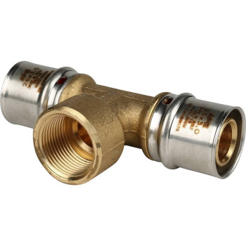 Тройник-переходник STOUT с внутренней резьбой 26х3/4 х26 для металлопластиковых труб прессовой, SFP-0007-003426