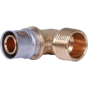 Угольник-переходник STOUT с наружной резьбой 1 х26 для металлопластиковых труб прессовой, SFP-0011-000126