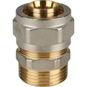 Переходник STOUT с наружной резьбой 1 х26 для металлопластиковых труб винтовой, SFS-0001-000126