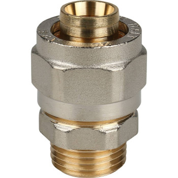 Переходник STOUT с наружной резьбой 1/2 х20 для металлопластиковых труб винтовой, SFS-0001-001220