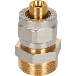 Переходник STOUT с наружной резьбой 3/4 х16 для металлопластиковых труб винтовой, SFS-0001-003416