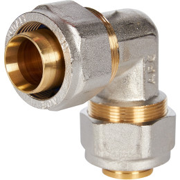 Угольник STOUT  90° 32x32 для металлопластиковых труб винтовой, SFS-0003-003232