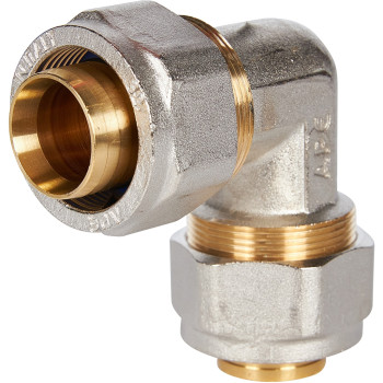 Угольник STOUT  90° 32x32 для металлопластиковых труб винтовой, SFS-0003-003232