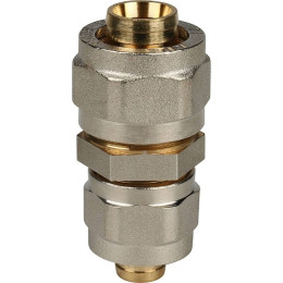 Муфта STOUT соединительная переходная 20x16 для металлопластиковых труб винтовой, SFS-0004-002016