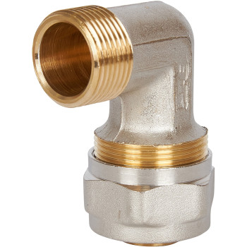 Угольник-переходник STOUT с наружной резьбой 3/4 х26 для металлопластиковых труб винтовой, SFS-0006-003426