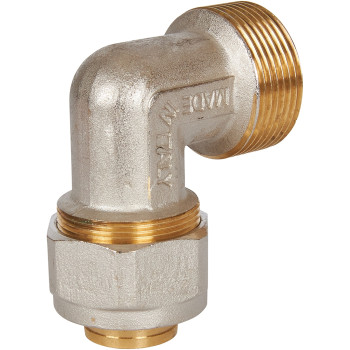 Угольник-переходник STOUT с наружной резьбой 1 1/4 x32 для металлопластиковых труб винтовой, SFS-0006-011432