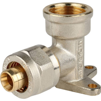 Угольник STOUT настенный с креплением 1/2 х16 для металлопластиковых труб винтовой, SFS-0008-001216