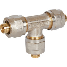 Тройник STOUT равнопроходный 16х16х16 для металлопластиковых труб винтовой, SFS-0009-000016