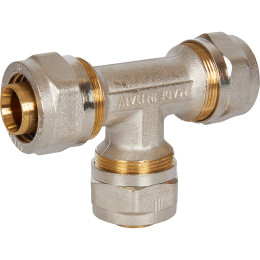 Тройник STOUT равнопроходный 26х26х26 для металлопластиковых труб винтовой, SFS-0009-000026