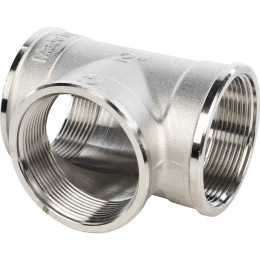 Тройник STOUT ВВ никелированный 2, SFT-0020-000002