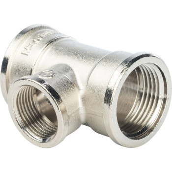 Тройник STOUT ВВ переходной никелированный 1 X3/4X1, SFT-0022-001341