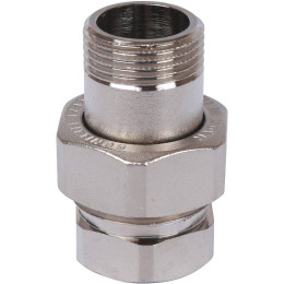 Разъемное соединение STOUT американка ВН 3/4 никелированное, уплотнение под гайкой по плоскости, SFT-0045-000034