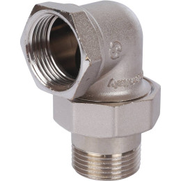 Разъемное угловое соединение STOUT американка ВН 1 уплотнение под гайкой o-ring кольцо, никелированное, SFT-0057-000001