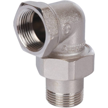 Разъемное угловое соединение STOUT американка ВН 3/4 уплотнение под гайкой o-ring кольцо, никелированное, SFT-0057-000034