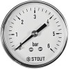 Манометр аксиальный STOUT корпус Dn 50 мм 1/4 , 0...6 бар, кл.2.5