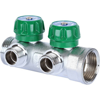 Коллектор регулирующий STOUT 1, 2 отвода 1/2 плоское уплотнение, SMB-6849-011202