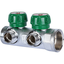 Коллектор регулирующий STOUT 1 , 2 отвода 1/2 под компрессионный фитинг для полимерных труб, SMB-6850-011202