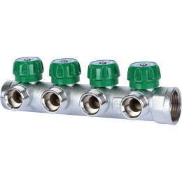 Коллектор регулирующий STOUT 1 , 4 отвода 3/4 ЕК, SMB-6850-013404