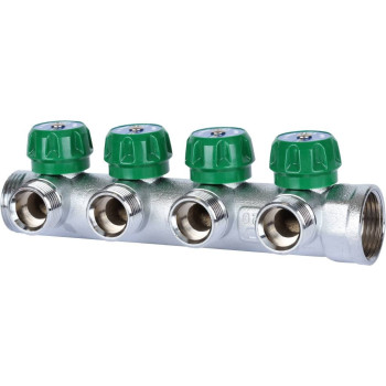 Коллектор регулирующий STOUT 1 , 4 отвода 3/4 ЕК, SMB-6850-013404