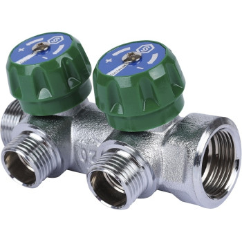 Коллектор регулирующий STOUT 3/4 , 2 отвода 1/2 под компрессионный фитинг для полимерных труб, SMB-6850-341202