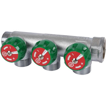 Коллектор регулирующий STOUT 3/4, 3 отвода 3/4 ЕК, SMB-6850-343403