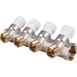 Коллектор распределительный STOUT 3/4 , 4 отвода 1/2, SMB 6851 341204