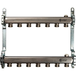 Коллектор из нержавеющей стали для радиаторной разводки STOUT 7 выходов, SMS 0923 000007