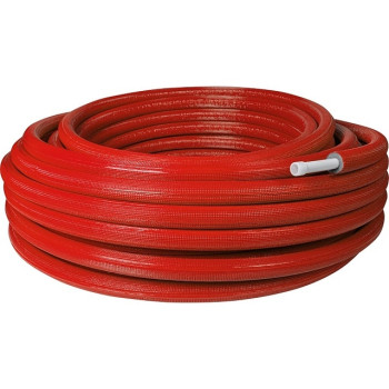 Труба металлопластиковая STOUT в теплоизоляции 20х2,0 (бухта 100 м) (красная), SPI-0001-102020