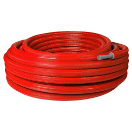 Труба STOUT 16х2,2 (бухта 100 метров) PEX-a из сшитого полиэтилена с кислородным слоем, серая в теплоизоляции (красная), SPI-0003-001622