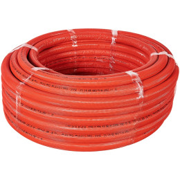 Труба STOUT 25х3,5 (бухта 50 метров) PEX-a из сшитого полиэтилена с кислородным слоем, серая в теплоизоляции (красная), SPI-0003-002535