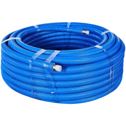 Труба STOUT 25х3,5 (бухта 50 метров) PEX-a из сшитого полиэтилена с кислородным слоем, серая в теплоизоляции (синяя), SPI-0004-002535