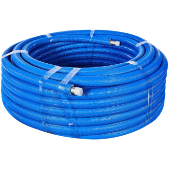 Труба STOUT 25х3,5 (бухта 50 метров) PEX-a из сшитого полиэтилена с кислородным слоем, серая в теплоизоляции (синяя), SPI-0004-002535