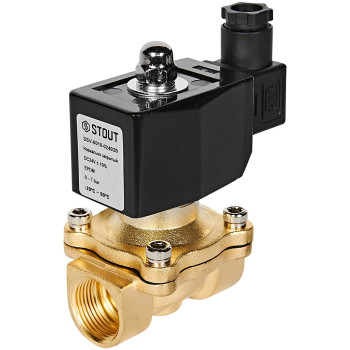 Клапан соленоидный (электромагнитный) STOUT прямого действия НЗ 24В G3/4, SSV-0010-024020