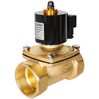 Клапан соленоидный STOUT (электромагнитный) прямого действия НЗ 24В G2, SSV-0010-024050