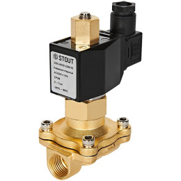 Клапан соленоидный (электромагнитный) STOUT прямого действия НО 220В G1/2, SSV-0020-220015